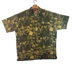 MARC ECKO "Scarface Graffix"  Button Front, Collared Shirt Mens Size XXL